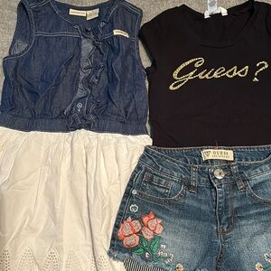 Girls size 8 Calvin Klein dress and Guess shorts and T-shirt